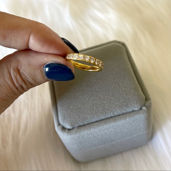 NWOT 14k yellow gold / titanium 3MM eternity band size 6.5 - Picture 5 of 10